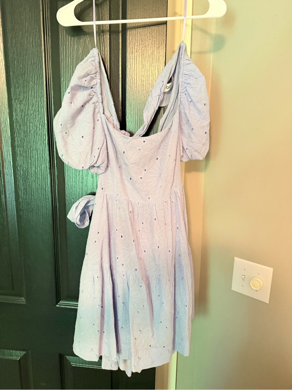 DO+BE Lavender Puff Sleeve Mini Dress